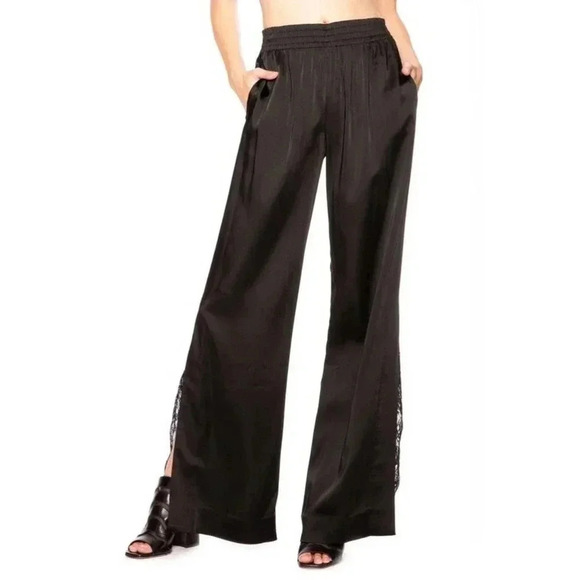 Jonathan simkhai black pants with slits - Picture 1 of 6